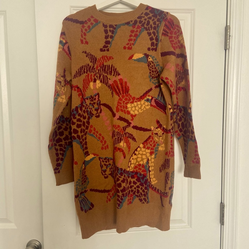 Anthropologie Farm Rio Casey Animal Sweater